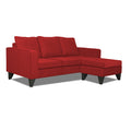 Adorn India Chandler Plain L Shape 4 Seater Sofa Set (Red) (3 Year Warranty)