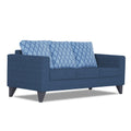 Adorn India Straight line Plus Blossom 3 Seater Sofa (Blue) (3 Year Warranty)