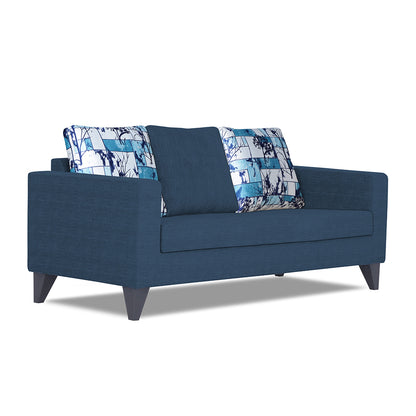 Adorn India Hallton Digitel Print Cushion 3 Seater Sofa (Blue)