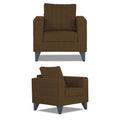 Adorn India Straight Line Plus Decent 3+1+1 5 Seater Sofa Set (Brown) (3 Year Warranty)