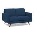 Adorn India Damian 2 Seater Sofa (Blue) (3 Year Warranty)