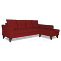 Adorn India Maddox Tufted L Shape 5 Seater Sofa Sofa Set RHS (Maroon) (3 Year Warranty)
