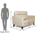 Adorn India Cardello 2 Seater Sofa (Beige) (3 Year Warranty)
