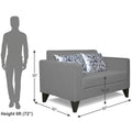 Adorn India Bladen 2 Seater Sofa (Grey)