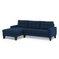 Adorn India Midas L Shape 6 Seater Sofa Set Left Hand Side (Blue) (3 Year Warranty)