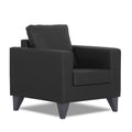 Adorn India Straight line Plus Leatherette 1 Seater Sofa (Black) (3 Year Warranty)