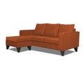 Adorn India Chandler Plain L Shape 4 Seater Sofa Set (Rust) (3 Year Warranty)