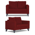 Adorn India Hallton Tufted 3+2+1 6 Seater Sofa Set (Maroon) (3 Year Warranty)