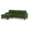 Adorn India Midas L Shape 6 Seater Sofa Set Left Hand Side (Green) (3 Year Warranty)