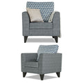 Tornado Bricks 3+1+1 5 Seater Sofa Set with Centre Table (Grey)