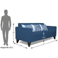 Adorn India Bladen 3 Seater Sofa (Blue)