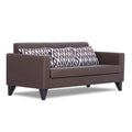 Adorn India Bladen Leatherette 3 Seater Sofa (Brown)