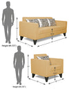 Adorn India Bladen 3-1-1 Five Seater Sofa Set (Beige)