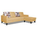 Adorn India Hallton L Shape 5 Seater Sofa Set Digitel Print (Right Hand Side) (Beige) (3 Year Warranty)