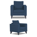 Adorn India Hallton Tufted 3-1-1 Five Seater Sofa Set (Blue)  (3 Year Warranty)