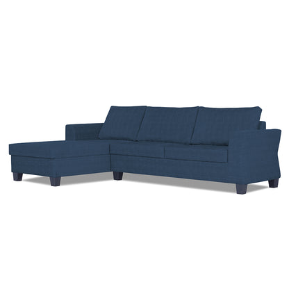 Adorn India Alexia Plus Decent L Shape 6 Seater Sofa Set (Left Hand Side) (Blue)