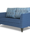 Adorn India Cortina Damask (3 Years Warranty) 2 Seater Sofa (Blue) Modern