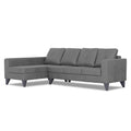 Adorn India Haddin Premium L Shape 6 Seater Sofa Set (Left Hand Side) (Grey)