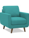 Adorn India Damian 1 Seater Sofa (Aqua Blue)