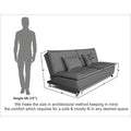 Adorn India Arden 4 Seater Sofa Cum Bed 4 x 6 (Light Grey) (3 Year Warranty)
