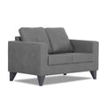 Adorn India Straight line Plus Premium Leatherette Suede 2 Seater Sofa (Grey) (3 Year Warranty)