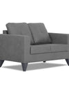 Adorn India Straight line Plus Premium Leatherette Suede 2 Seater Sofa (Grey)