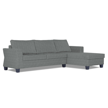 Adorn India Alexia Plus Decent L Shape 6 Seater Sofa Set (Right Hand Side) (Grey)