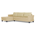 Adorn India Valencia Plus Bricks L Shape 6 Seater Sofa Set (Left Hand Side) (Beige)