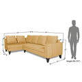 Adorn India Bryson L Shape 6 Seater Sofa Set Plain (Left Hand Side) (Beige) (3 Year Warranty)