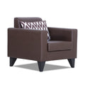 Adorn India Bladen Leatherette 1 Seater Sofa (Brown)
