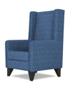 Adorn India Christopher 1 Seater Wing Chair Decent (Blue)