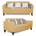 Adorn India Bladen 3-2-1 Six Seater Sofa Set (Beige)