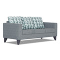 Adorn India Straight line Plus Bricks 3 Seater Sofa (Grey) (3 Year Warranty)
