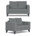Adorn India Hallton Plain 3+2 5 Seater Sofa Set (Grey) (3 Year Warranty)