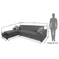 Adorn India Blazer L Shape 5 Seater Sofa Set (Left Side, Grey)