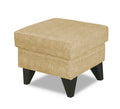 Adorn India Christopher 1 Seater Wing Chair Decent with Puffy (Beige)