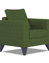 Adorn India Hallton Tufted 1 Seater Sofa Set (Green)