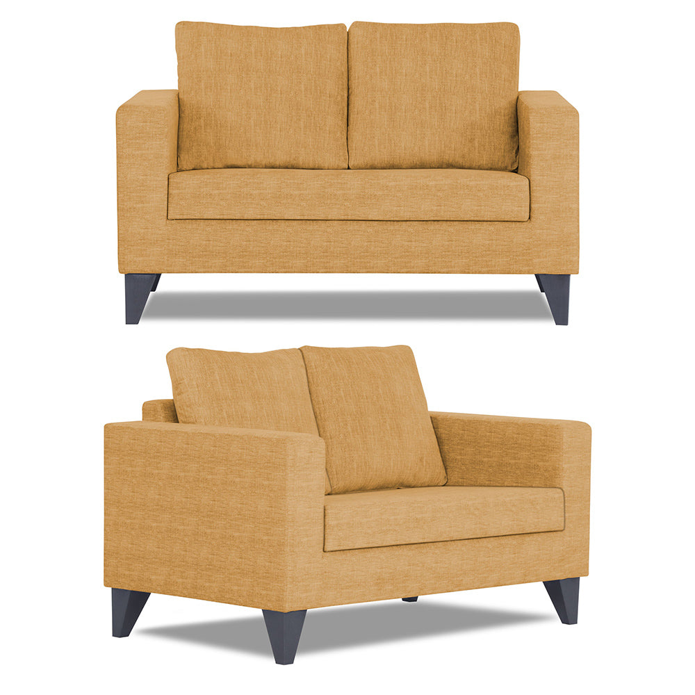 Adorn India Hallton Plain 3-2-1 Six Seater Sofa Set (Beige)