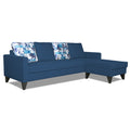 Adorn India Hallton L Shape 5 Seater Sofa Set Digitel Print (Right Hand Side) (Blue) (3 Year Warranty)