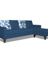 Adorn India Hallton L Shape 5 Seater Sofa Set Digitel Print (Right Hand Side) (Blue)