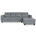 Raiden Bricks Premium L Shape 6 Seater Sofa Set with Center Table (Right Hand Side) (Grey)