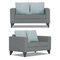 Straight Line Plus Stripes 3+2+1 6 Seater Sofa Set (Grey)