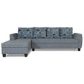 Raiden Crafty L Shape 6 Seater Sofa Set with Center Table (Left Hand Side) (Grey)
