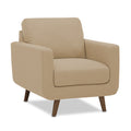 Adorn India Damian 1 Seater Sofa (Beige) (3 Year Warranty)