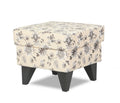 Adorn India Christoper 1 Seater Floral Print Puffy (Beige)