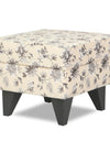 Adorn India Christoper 1 Seater Floral Print Puffy (Beige)