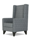 Adorn India Christopher 1 Seater Wing Chair Decent (Grey)