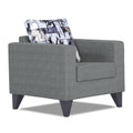 Adorn India Hallton Digitel Print 1 Seater Sofa (Grey) (3 Year Warranty)