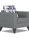 Adorn India Hallton Digitel Print 1 Seater Sofa (Grey)