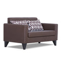 Adorn India Bladen Leatherette 2 Seater Sofa (Brown)